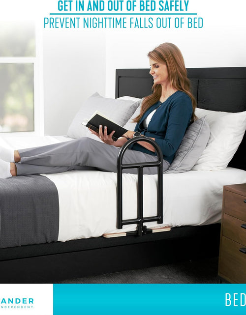 Load image into Gallery viewer, Bedcane, Adult Bed Rail and Support Handle, Bedside Safety Elderly Stand Assist with Organizer Pouch, ASTM Safety Approved Bedrail
