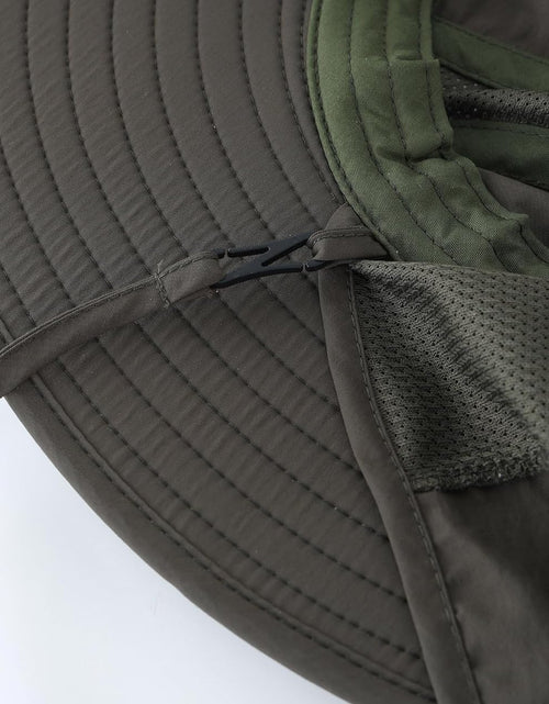 Load image into Gallery viewer, UPF 50+ Mens Wide Brim Fishing Hat with Neck Flap Sun Hat for Men Women Sun Protection Cap
