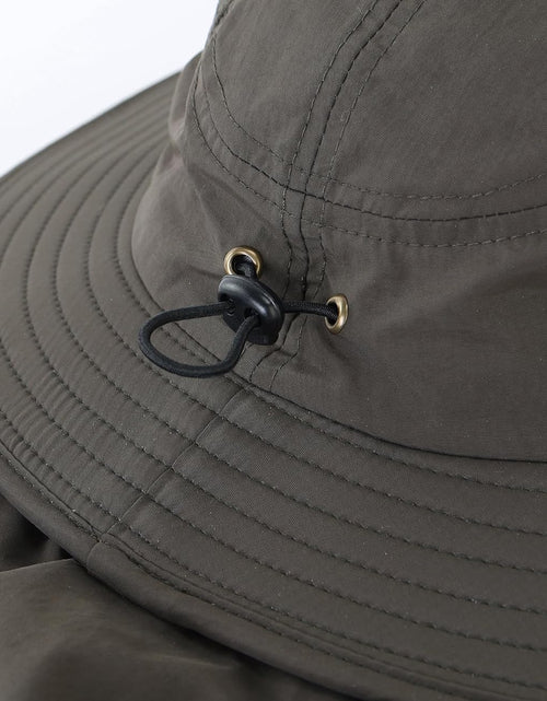 Load image into Gallery viewer, UPF 50+ Mens Wide Brim Fishing Hat with Neck Flap Sun Hat for Men Women Sun Protection Cap
