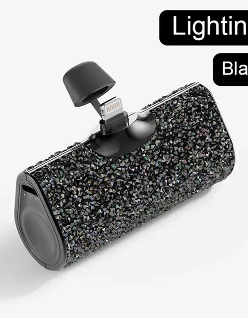 Load image into Gallery viewer, Portable Charger Mobile Power Bank Power Banks Fast Charging Power Bank Shiny Diamond Fashion High Quality 5000Mah
