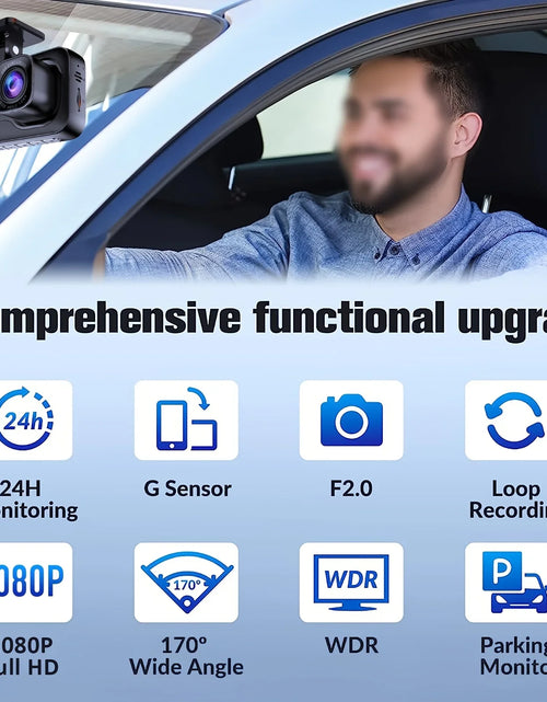 Load image into Gallery viewer, Dash Cam Front and Rear and inside 1080P Full HD 3 Way Dash Cam 3 Cameras Vidoe Recorder Black Box with 3 Cameras
