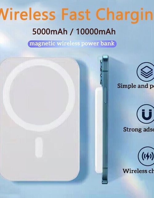 Load image into Gallery viewer, 10000Mah Power Bank Magnetic Battery Pack Wireless Charger
