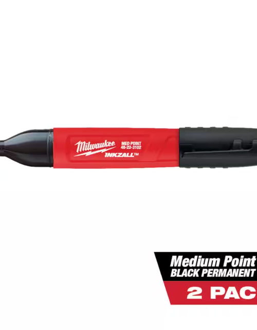 Load image into Gallery viewer, INKZALL Black Medium Point Jobsite Permanent Marker (2-Pack)
