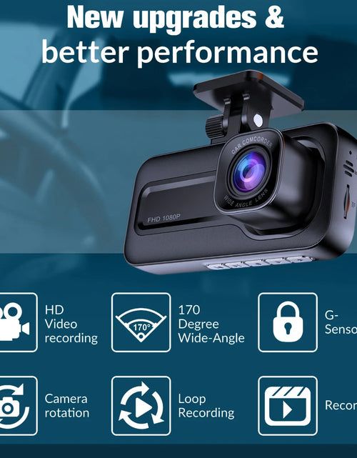 Load image into Gallery viewer, Dash Cam Front and Rear and inside 1080P Full HD 3 Way Dash Cam 3 Cameras Vidoe Recorder Black Box with 3 Cameras
