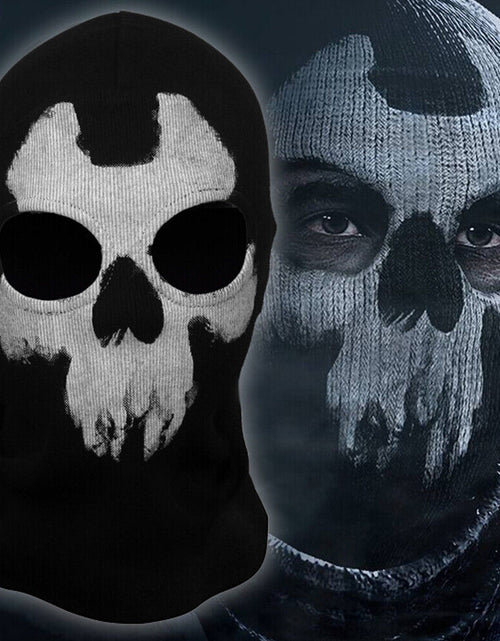 Load image into Gallery viewer, Motorcycle Game Balaclava Hood Ghost Skull Full Face Cover CS Halloween Mask US
