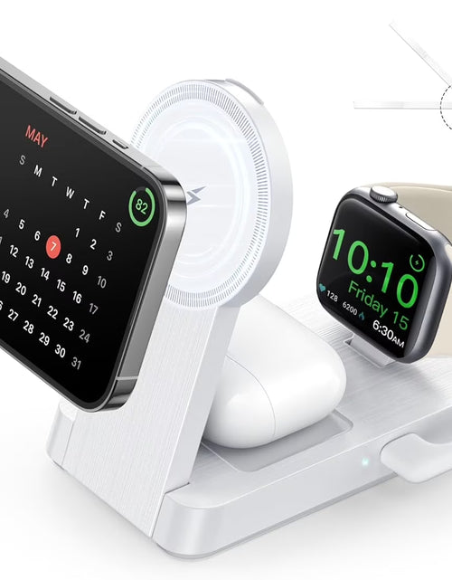 Load image into Gallery viewer, 3 in 1 Charging Station - 2026 Foldable Wireless Charger Compatible for Iphone 17/16/15/14/13/12 plus Pro Max, Iwatch &amp; Airpods, White
