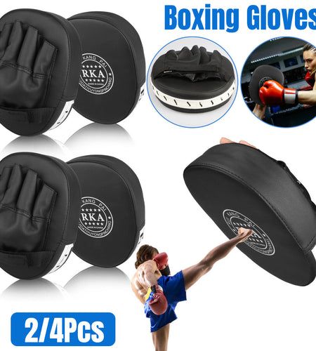 2/4PCS Boxing Punching MMA Mitts PU Gloves Target Focus Pad Gear for Kickboxing